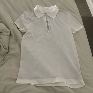 NWOT lululemon swiftly tech short sleeve half zip polo shirt white size 4
